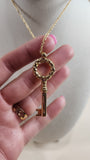 Nina Ricci Gold-Tone Necklace with Key Charm - 2584