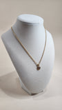 Nina Ricci Gold Tone Necklace w/ Tear Drop Charm - 2574