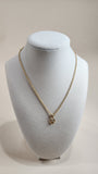Nina Ricci Gold Tone Necklace w/ Tear Drop Charm - 2591