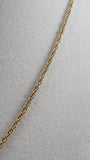 Nina Ricci Gold Tone Necklace w/ Tear Drop Charm - 2591