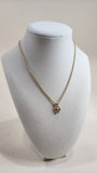 Nina Ricci Gold Tone Necklace w/ Tear Drop Charm - 2555