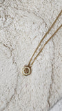 Dior Gold Toned Necklace with CD & Diamante Pendant - 2585