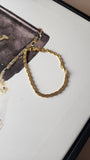 Givenchy Gold Tone Anchor Chain Bracelet - 2587