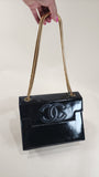 Chanel Black Patent Leather Shoulder Bag - 2659