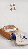 Louis Vuitton LV Gold Tone Blooming Pierced Earrings - G0562