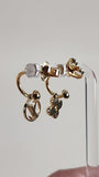 Louis Vuitton LV Gold Tone Blooming Pierced Earrings - G0562
