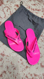 Balenciaga Neon Pink Flip Flops, Size 35 - 1635