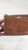miu miu Tan Patent Leather Crocodile Print Long Zippy Wallet - 1631