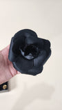 Chanel Black Camellia Flower Brooch - 2636