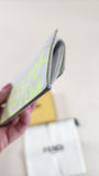 Fendi Cream & Neon Yellow Card Case/Coin Purse - 1628