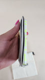 Fendi Cream & Neon Yellow Card Case/Coin Purse - 1628