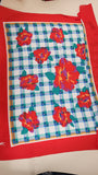 Yves Saint Laurent Multicolor Flower Pattern 100% Silk Scarf - 2660