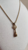 Dior Gold Toned Necklace with Tassel Pendant - 2563