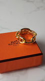 Hermes Regate Chaine D'ancre Gold Tone Scarf Ring - 2650