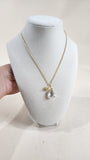 Swarovski Gold Color Crystal Perfume Bottle Necklace - 2691