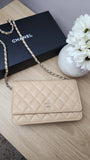 Chanel Beige Caviar Leather WOC - 1673