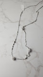 Swarovski Silver Color Necklace w/ Rhinestone Spheres - 2693