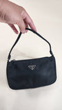 Prada Black Nylon Pouch w Silver Hardware - 2727