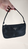 Prada Black Nylon Pouch w Silver Hardware - 2727