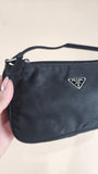 Prada Black Nylon Pouch w Silver Hardware - 2727