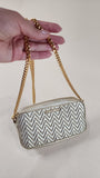 Miu Miu Gold Leather Metallic Crossbody Bag - 2658