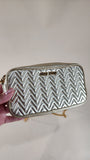 Miu Miu Gold Leather Metallic Crossbody Bag - 2658