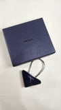 Prada Black Metal Plate Key Ring - 2726