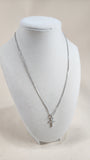 Swarovski Silver Color Necklace with Rhinestone Cross - 2692