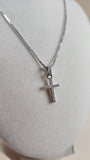 Swarovski Silver Color Necklace with Rhinestone Cross - 2692