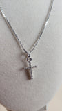 Swarovski Silver Color Necklace with Rhinestone Cross - 2692