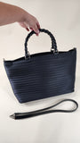Gucci Bamboo GG Black Canvas 2way Bag - 2560