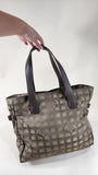 Chanel Brown Nylon Travel Line Hand Bag - 2737