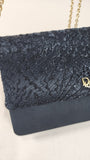 Christian Dior Black Nylon Lace Shoulder Bag - 2743