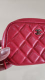Chanel Pink Matelasse Caviar Leather Pouch - 2740