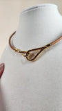 Hermes Brown Leather and Gold Tone Necklace/Bracelet - 2748