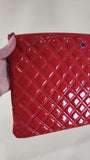 Chanel Pink Patent Leather Clutch - 0954