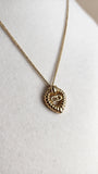 Christian Dior Gold Tone Necklace w/ Beveled Shield Pendant - 2635