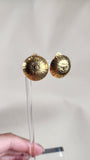Chanel Gold Tone CC Logo Earrings - 2759