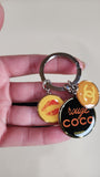 Chanel Rouge Coco Silver Tone Key Ring w/ Box - 2864