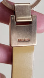 Prada Beige Leather Key Ring - 2818