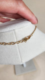 Nina Ricci Gold Tone Chain Necklace w/ Round Rhinestone Charm - 2775