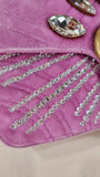 Gucci Marmont Pink Velor w/ Gold Tone Chain Shoulder Bag - 2880