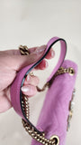 Gucci Marmont Pink Velor w/ Gold Tone Chain Shoulder Bag - 2880