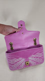 Gucci Marmont Pink Velor w/ Gold Tone Chain Shoulder Bag - 2880