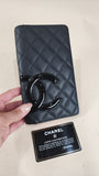 Chanel Cambon Black Quilted Leather Flap Wallet - 1893