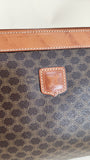 Celine Brown Macadam PVC Canvas Clutch Bag - 2890