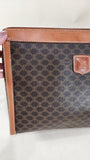 Celine Brown Macadam PVC Canvas Clutch Bag - 2890
