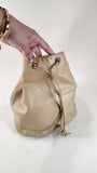 Chanel Beige Matelasse Lambskin Bucket Bag - 2888