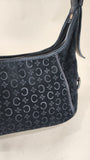 Celine C Macadam Black Suede Shoulder Bag - 1881