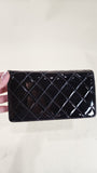 Chanel Black Patent Leather Bi-fold Long Wallet - G0515